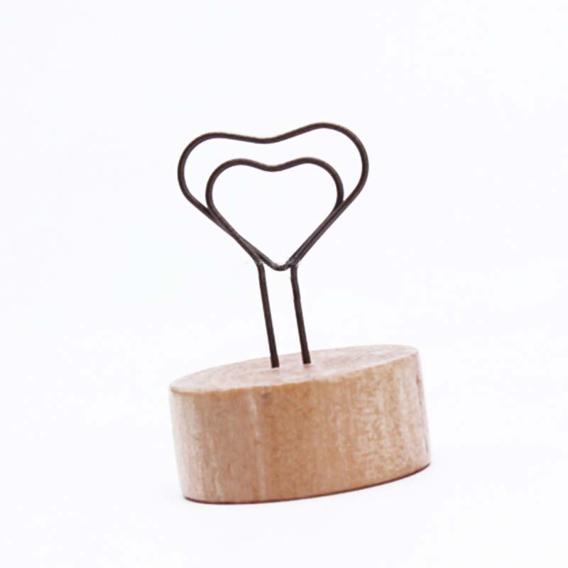 13 Styles Desk Wood+Iron Photo Clips Notes Folder Number Name Clips Home Office Table Decoration Birthday Wedding Decor: 6