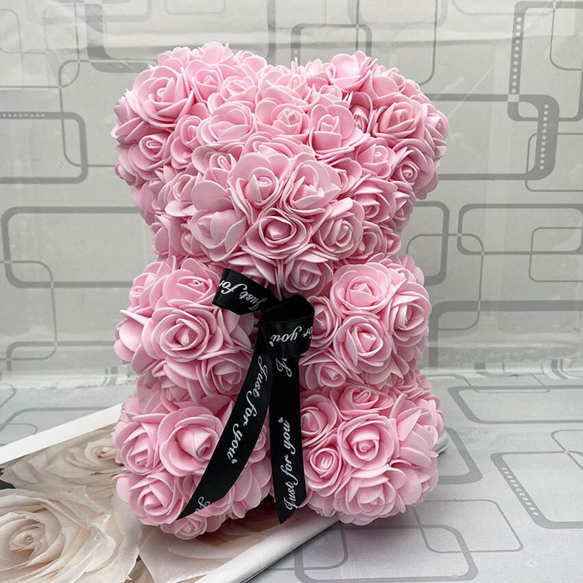 25cm rose bjørn bamse kunstige skum roser til vindue display evig rose evige blomst bryllup valentines: Clair 25cm uden æske