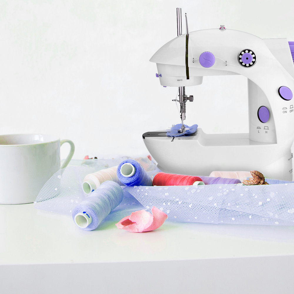 Mini Sewing Machine Portable Handheld Stitch Sew Needlework Cordless Clothes Fabrics Hand Electric Sewing Machines Accessories
