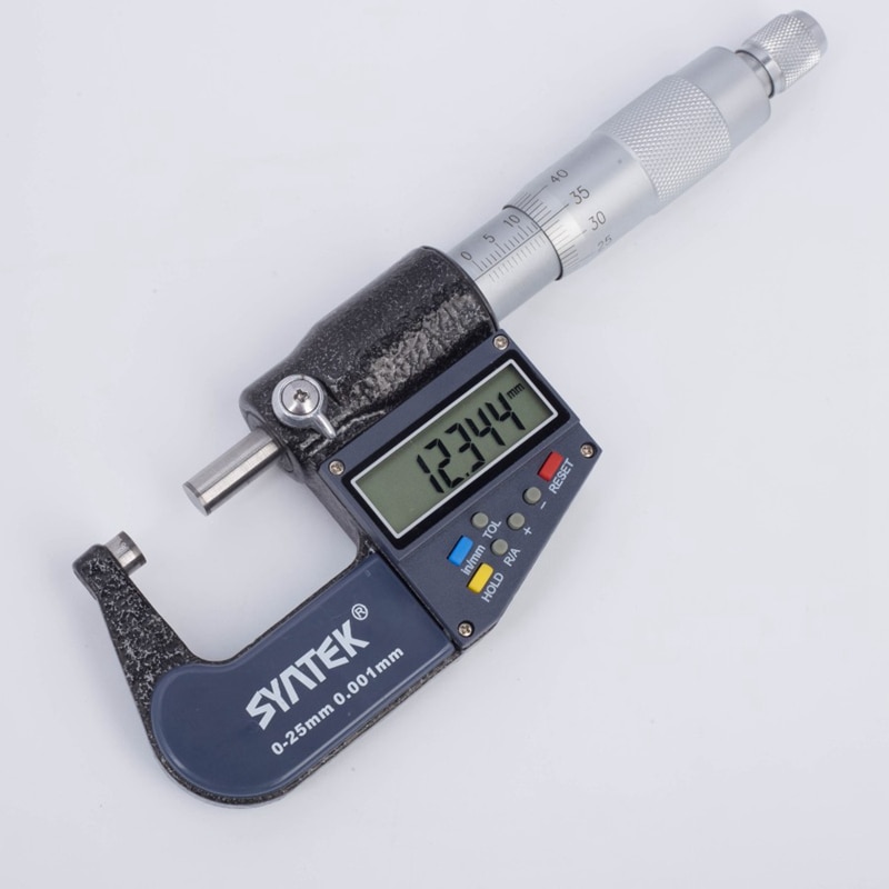Merkki 0.001mm elektroninen ulkomikrometri 0-25mm digitaalinen mikrometri paksuusmittari mittari mikrometri kovametalli kärki mittaustyökalut