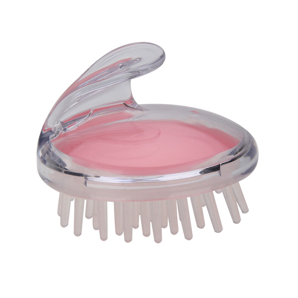 1 Pcs Spa Haar Borstel Siliconen Shampoo Grove Kam Haar Wassen Kam Hoofdhuid Massage Afslanken Zachte Borstel Hoofd Body massage: Clear
