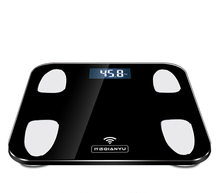 25 Body Data Smart Weighing mi Scale Bathroom Body Fat Weight Scales Human bmi Smart Bluetooth Body Scale Cloud Storage: Black