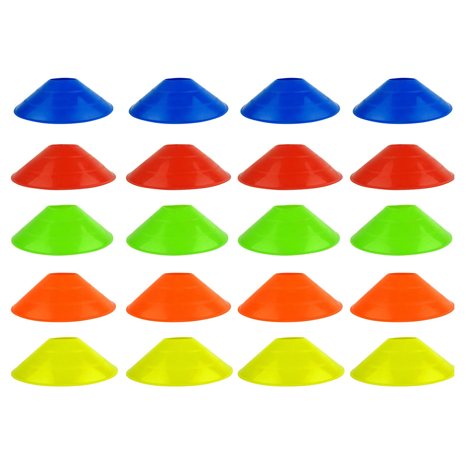 10/20/50PC Marking Cone Competitive Cross Training Outdoor Exercise Football Sports Cone Marking Disc Obstacle Equipment: 20PC