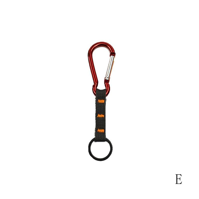 Rygsæk bælte hængende nøglering holder karabinhage klip til sports taske 7 farver spænde krog tre ringe kombination: E