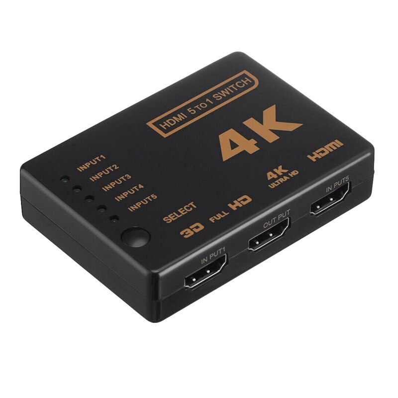5-Port Uhd 3D 4K 1080P Hdmi Splitter Schakelaar Selector Switch Hub