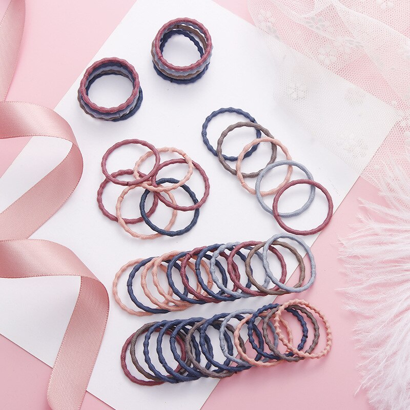 50Pcs/Pack Cute Children Elastic Rubber Bands Girls Colorful 3cm Hair Bands Gum For Hair Headwear Hair Accessories