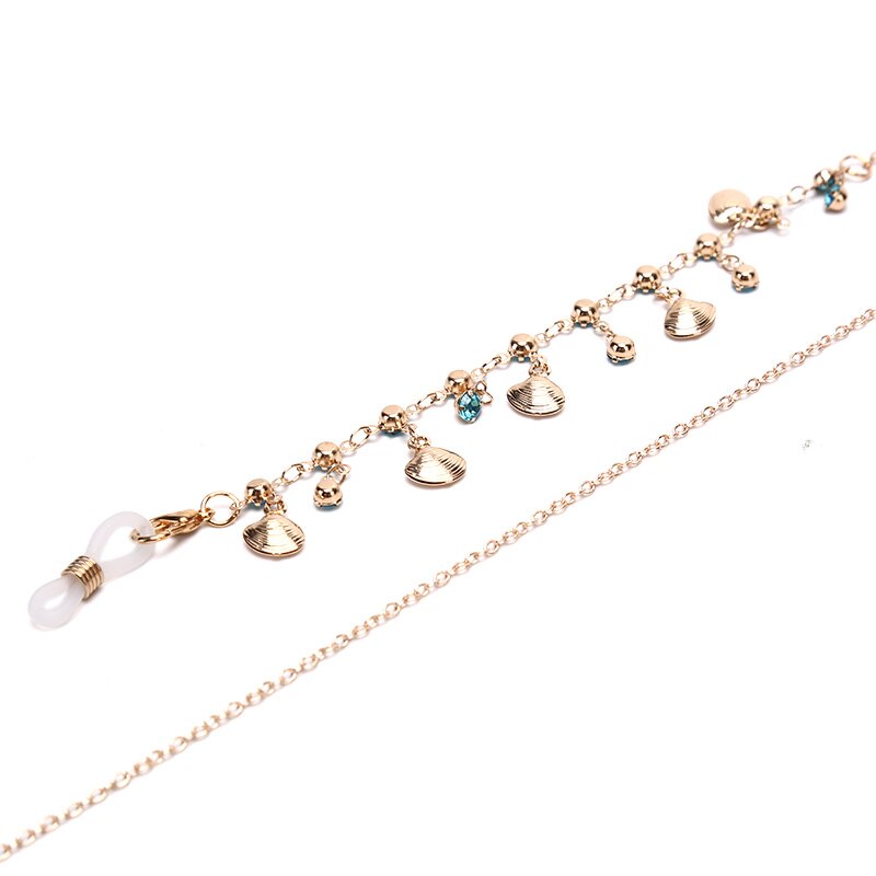 Strass schelp touw bril ketting leesbril metalen koorden zonnebrillen brillenhouders touw
