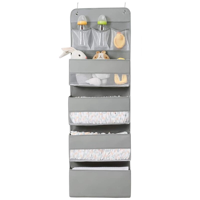 Over Door Hanging Organizer Storage - Pockets Closet Bathroom Baby Nursery Organizer Perspective Window Wall Mount: Default Title