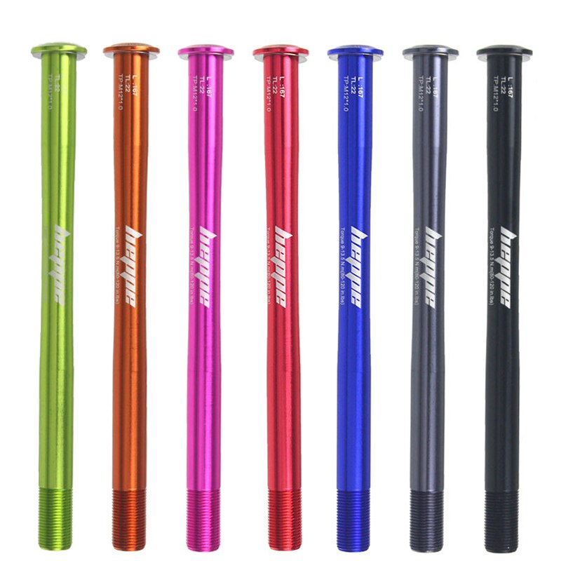HEPPE-eje pasante para bicicleta de montaña, brochetas de eje trasero, 12x142, 12x148, liberación rápida, 167mm, M12xP1.0, multicolor