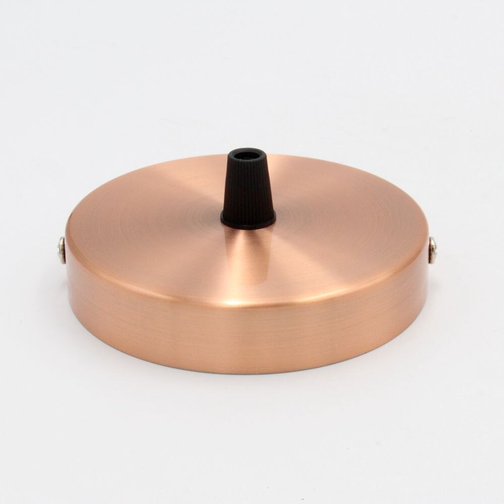 Metal Ceiling Rose Retro Single Lamp Round Ceiling Canopy Modern Ceiling Lamp Pendant Light Fixtures: Beige / 2G7