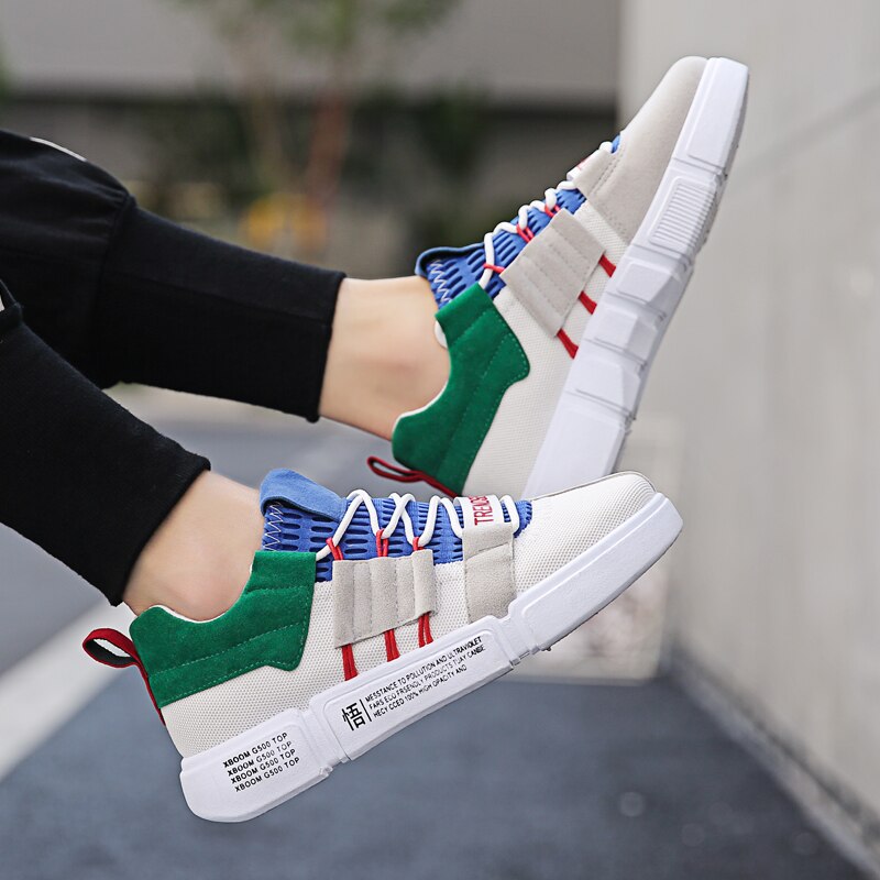7 farver løbesko mænd blandede farver sneakers mand patchwork sportssko ungdom klassisk trend jogging fodtøj zapatillas