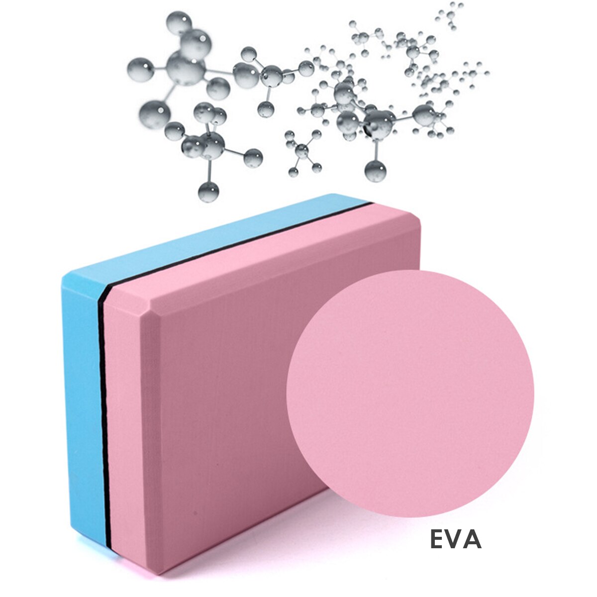 Multi-Purpose Exercise Fitness Yoga Block Bicolor EVA Brick Improve Stretching Flexibility Balance For Posture Adjuster Pilates