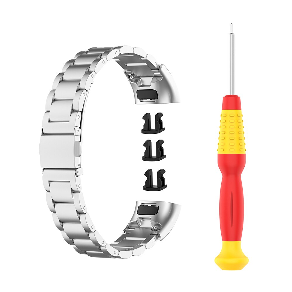 Bracelet Rose en métal Rose pour Huawei Band 4 Pro Bracelet pour Huawei Band 3 Pro Bracelet de montre en acier inoxydable bracelets avec outil: Silver / Huawei Band 3