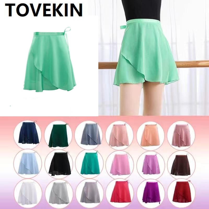 Adulte mousseline de soie ballet tutu danse jupe femmes filles gymnastique jupe portefeuille formation ballet jupes falskirts ballet ballet danse fa