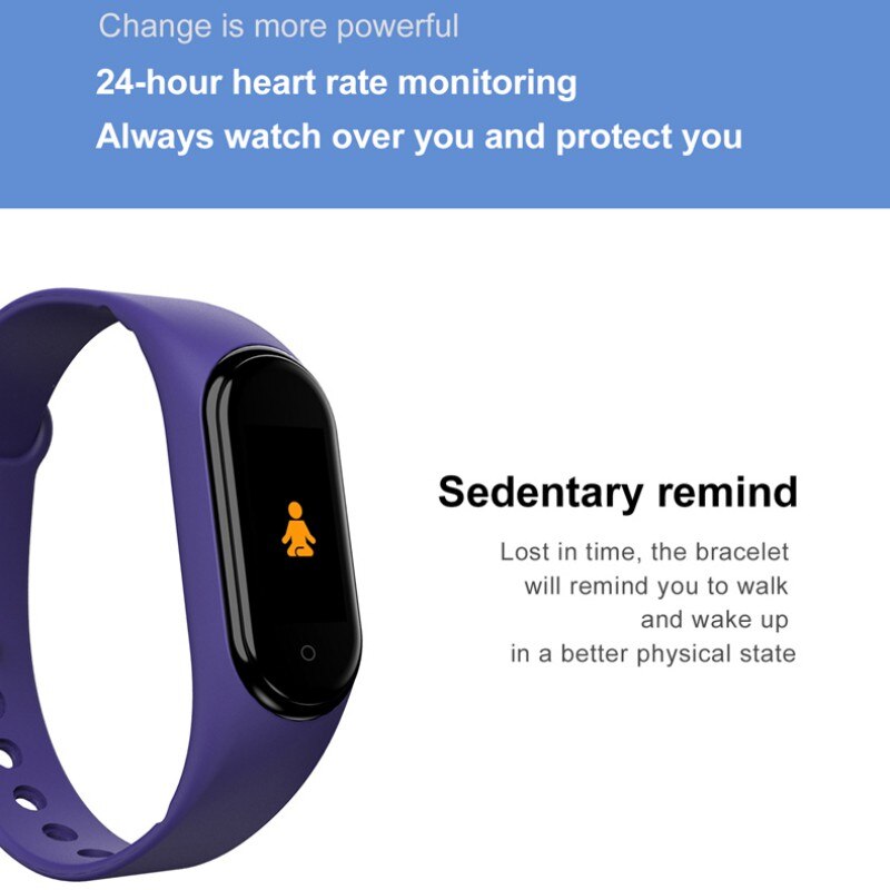 Bracelet podomètre intelligent, moniteur de pression artérielle et de fréquence cardiaque, bracelet de suivi sportif, montre de fitness, podomètre de sport b