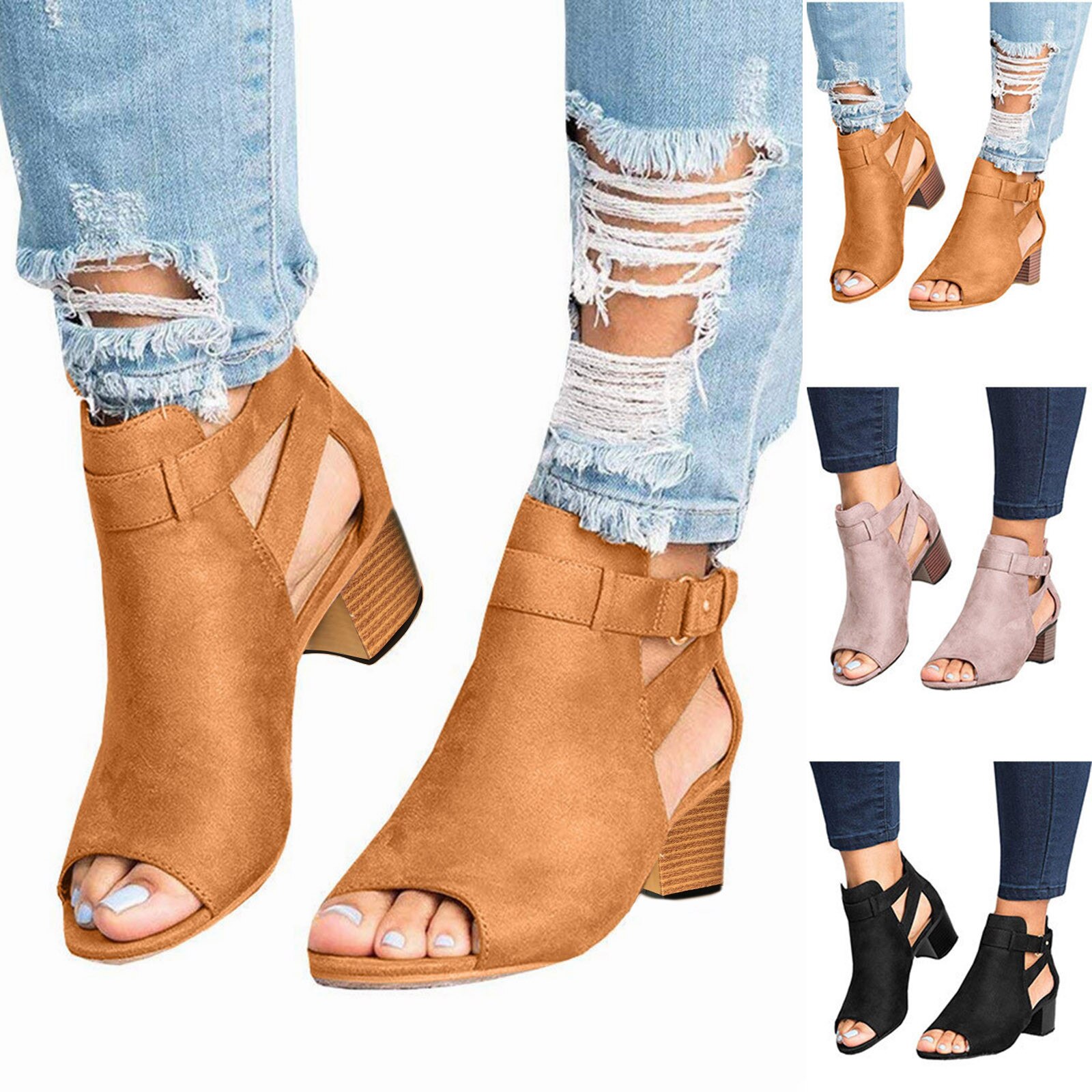 SAGACE Top Printemps été Poisson Bouche Évider Chaussures À Semelles Compensées Pour Femmes Sandales À Talons Hauts Dames Sandales