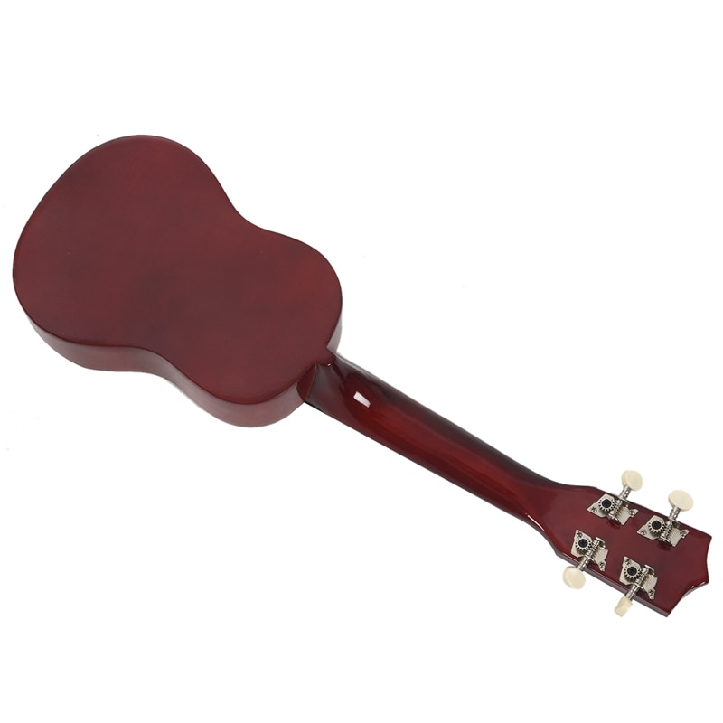 Ukelele Soprano de 21 pulgadas, 4 cuerdas, guitarra hawaiana, Uke + cuerda + púa para de chico principiantes