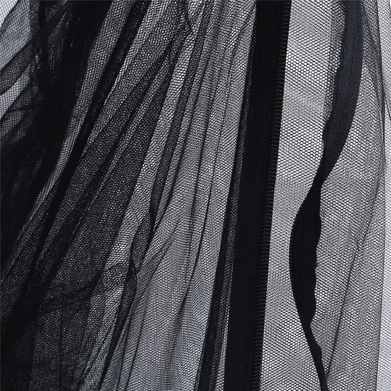 300x230cm Umbrella Cover Mosquito Netting Screen For Patio Table Umbrella Garden Deck Furniture Zippered Mesh Enclosure Cover