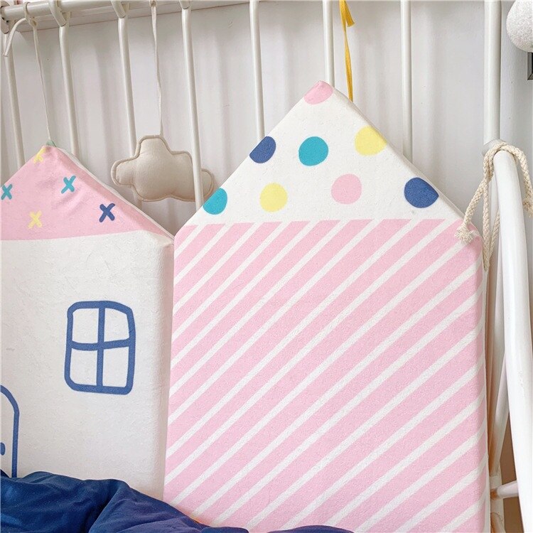 Ins Nordic Eenvoudige Kleine Huis Nachtkastje Buitenlandse Handel Kinderkamer Decoratie Anti Collision Bed Muur 3 Groepen 4 Sets