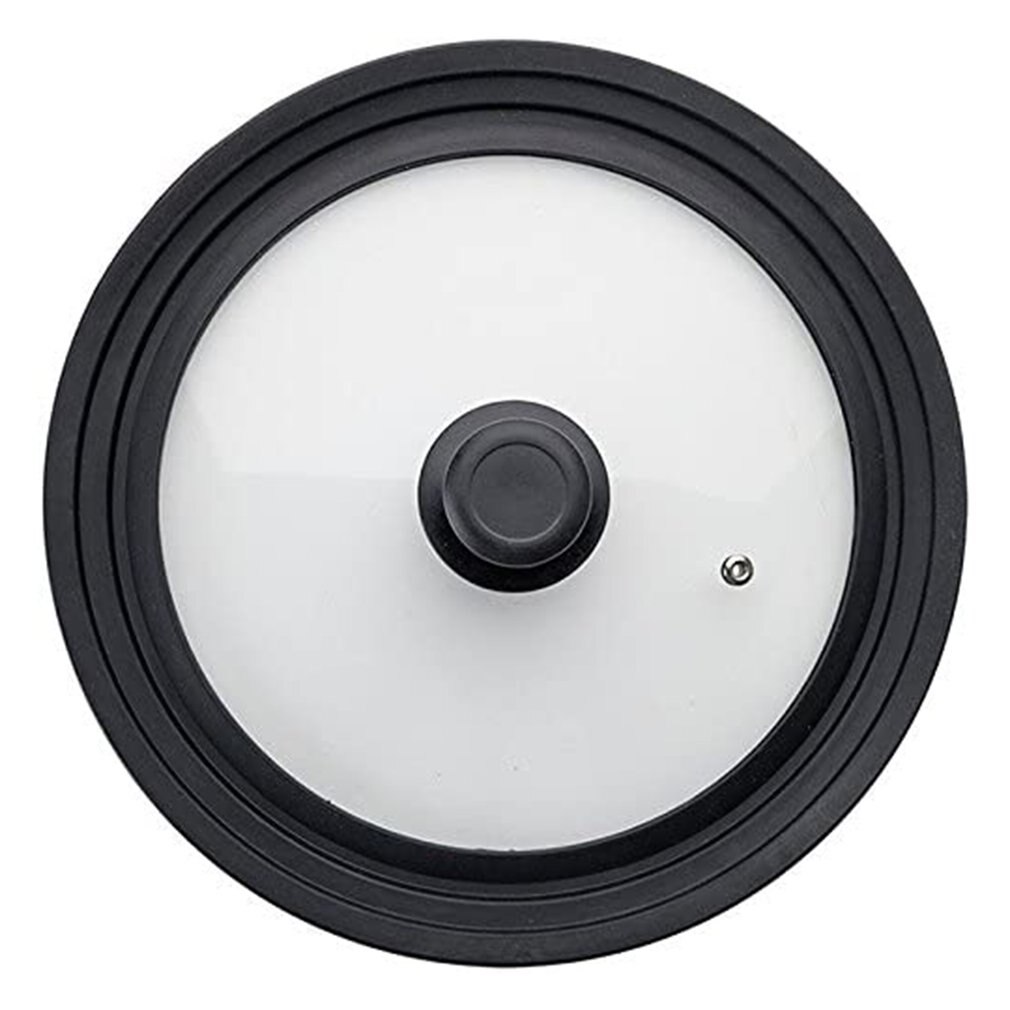 Kitchen Visible Pan Lids Multifunction Stainless Steel Visual Lid Anti-Fall Tempered Glass Silicone Lid Kitchen Accessories