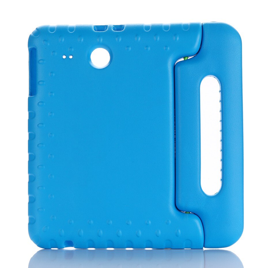 Case Voor Samsung Galaxy Tab E 9.6 T560 T561 Hand-Held Full Body Kids Kinderen Veilig Siliconen Voor SM-T560 tablet Cover: Blauw