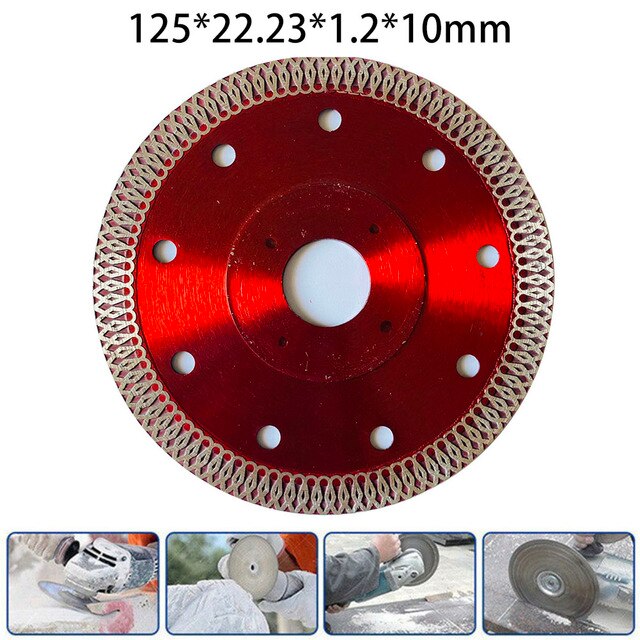 105/115/125mm diamant savklinge ultra-tynd sintret presset mesh turbo skæreskive til fliser keramisk granit marmor: 125mm