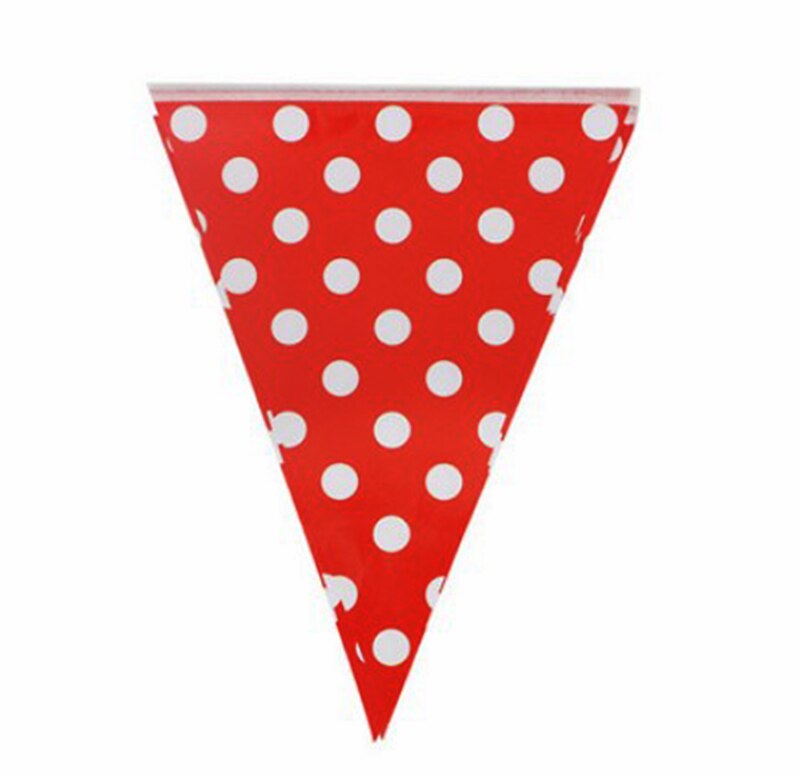 Dot Small Flags Birthday Party Wedding Scene Shopping Mall Activities Kindergarten Layout Banner Decoration Supplies: Red