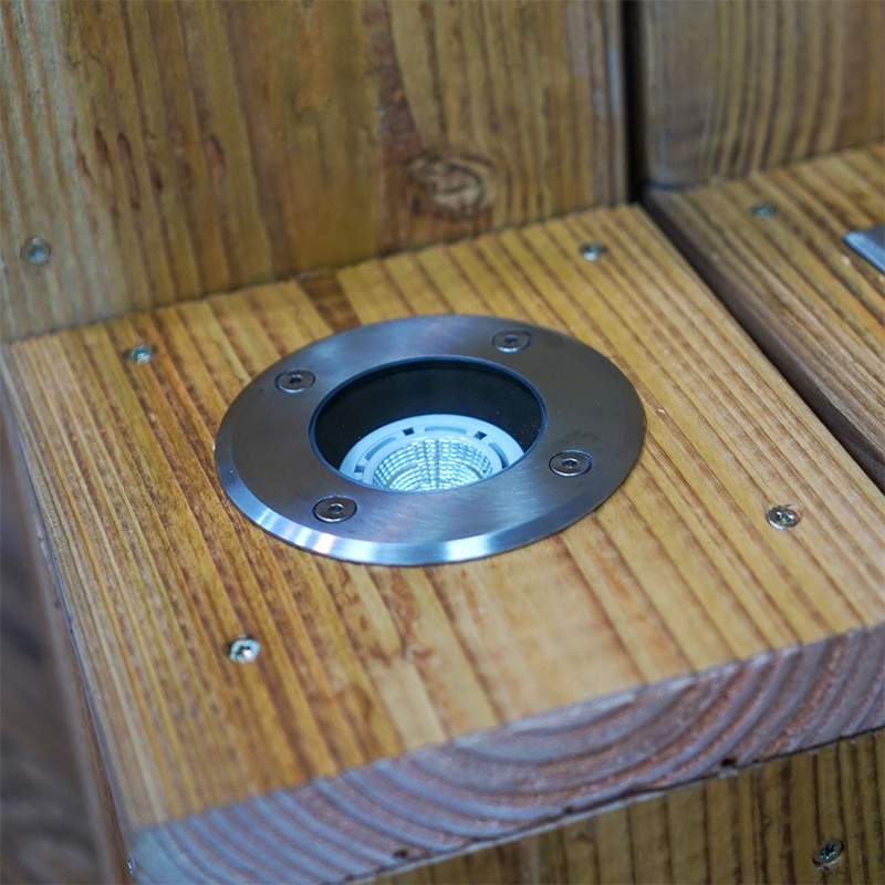 5W Waterproof LED Underground Light Kit IP67 Gu10 Outdoor Ground Garden Path Floor Buried Yard Spot Landscape with gland IP BOX