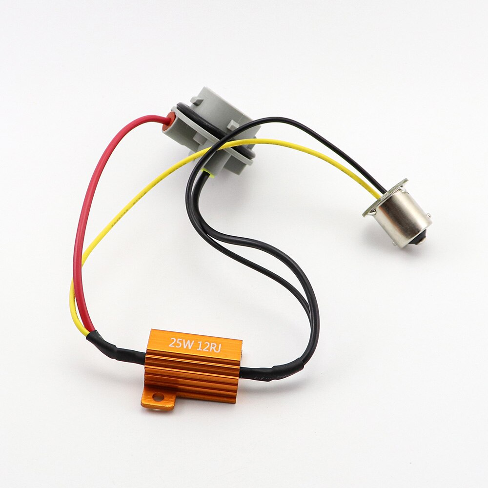 Auto Bulb Socket 1156 BA15S BAU15S P21w Led Canbus Py21w Car Canceller Decoder Led Load Resistor 12V 25W No Flickering Decoder