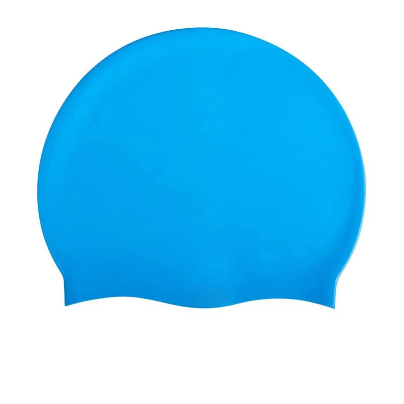 Badekappe, Silikon, wasserdicht, für Männer, Frauen, Erwachsene, freundlicher, langes Haar, Poolkappen, Tauchen, Schwimmausrügestochen, elastische Kappen: Blau