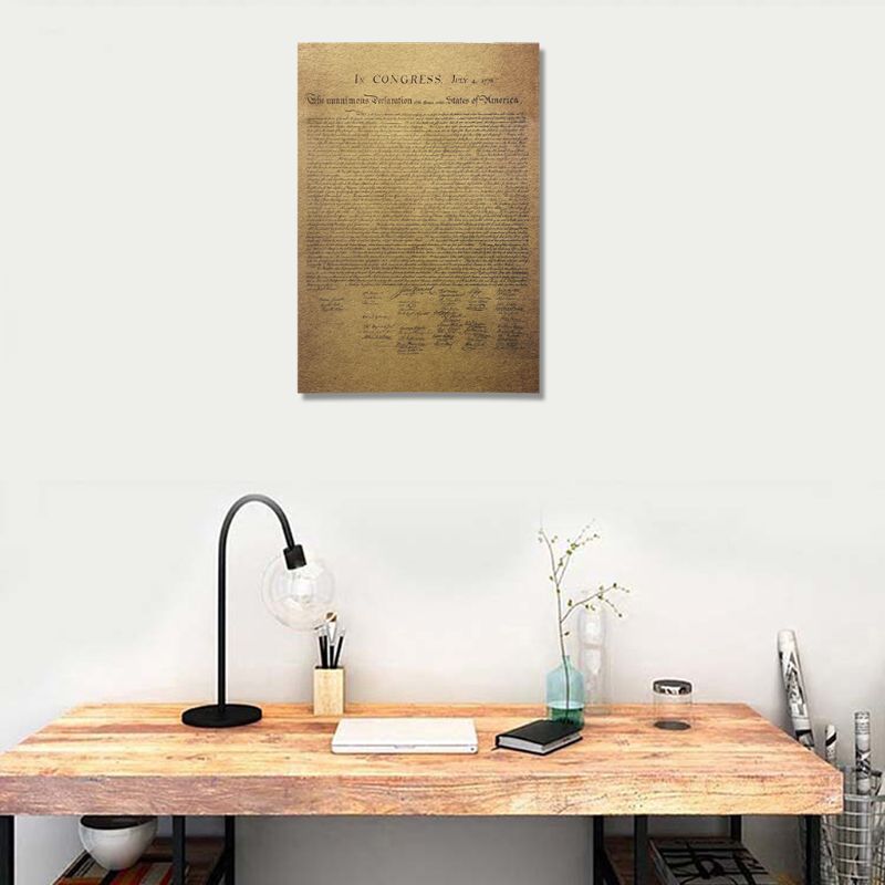 Vintage retro kraftpapir plakat erklæring om uafhængighed playbill bar cafe værelse hjem væg indretning klistermærke