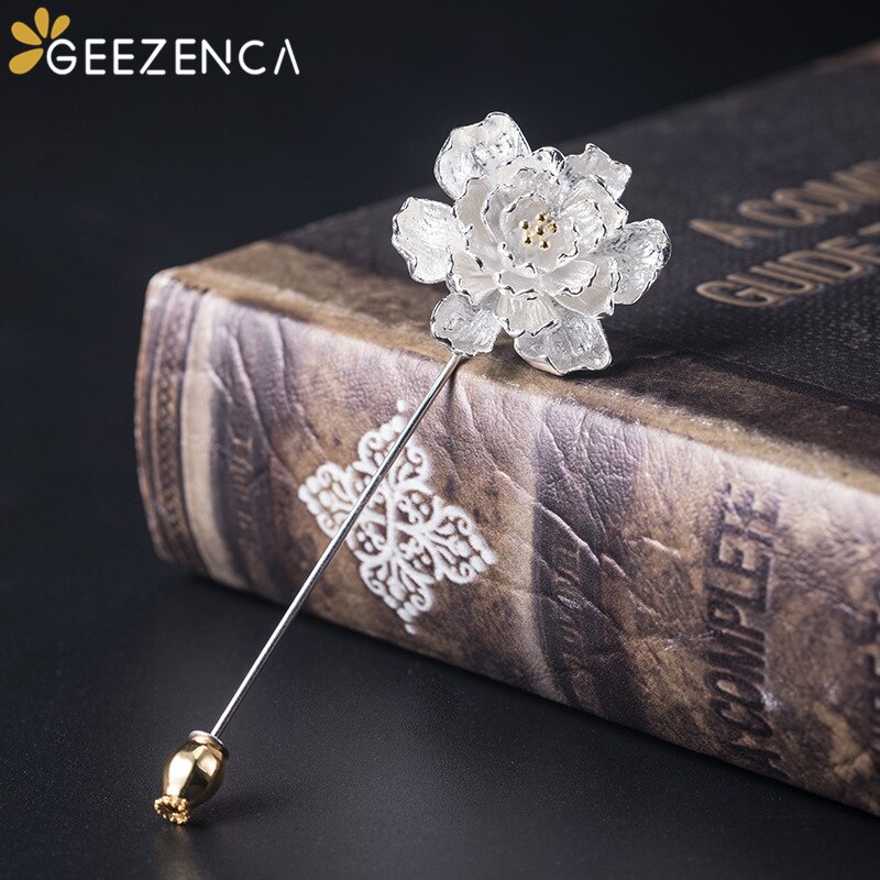 925 Sterling Silver Begonia Fiore Spilla Gioielleria Raffinata Per Le Donne Carino Romantico Elegante Spille Spille Classico Alla Moda Del Regalo Del Partito