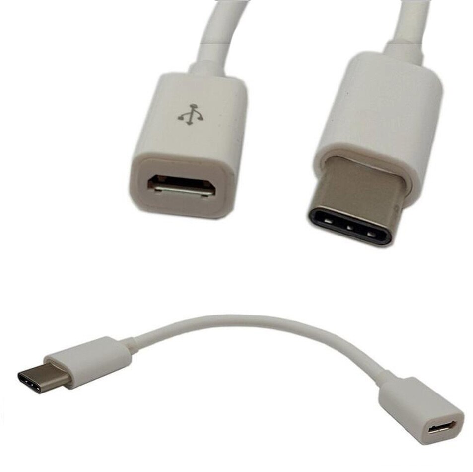 10 cm/15 cm USB2.0 Micro USB 5 broches femelle à USB-C 3.1 type-c mâle convertisseur câble adaptateur