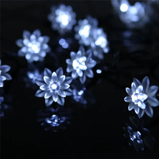 Luz Solar de bola marroquí de 12/7m, 5M/6M, lámpara de jardín de hadas impermeable para exteriores, 8 modos para jardín, patio, paso, iluminación exterior: Sea Blue / 21-30 W