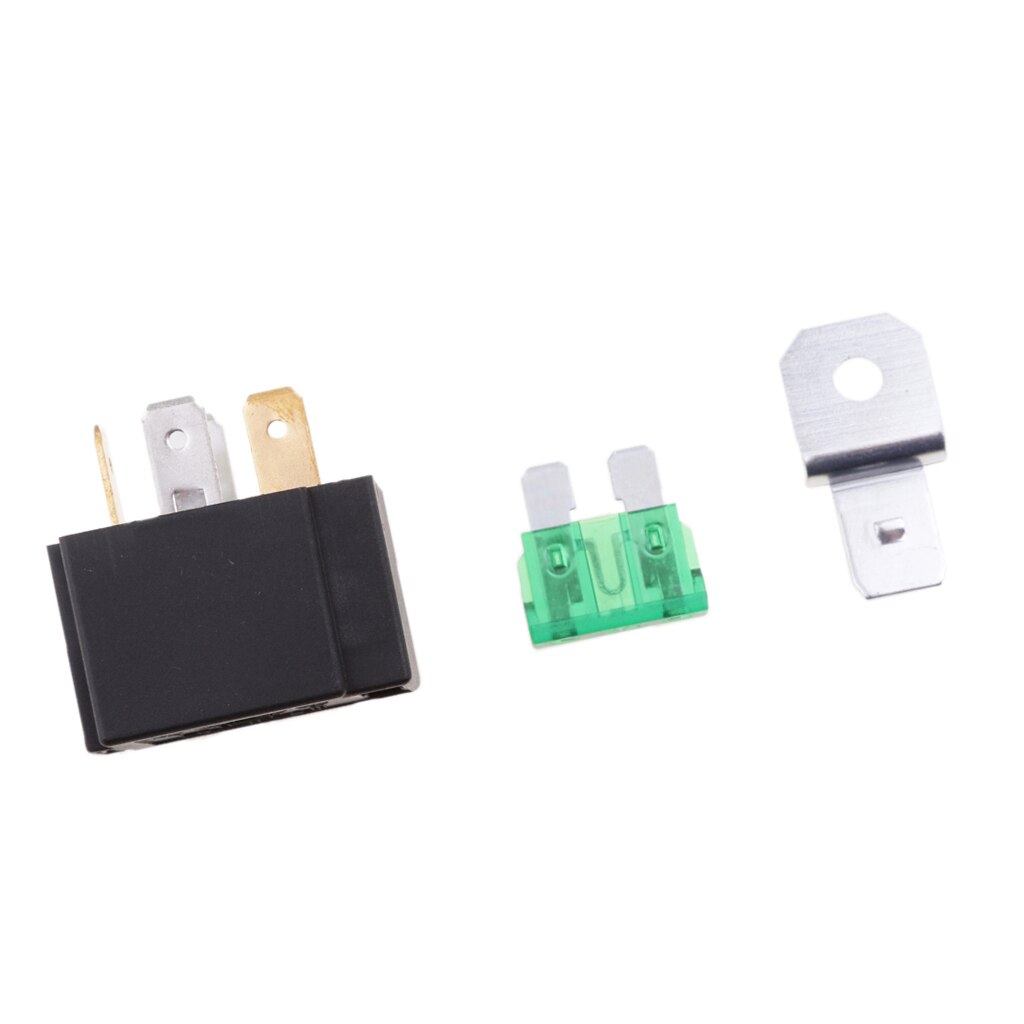 Relais fondu sur/Off 12V 30A | Fusible pour automobile, vélo de voiture à 4 broches, normalement ouvert