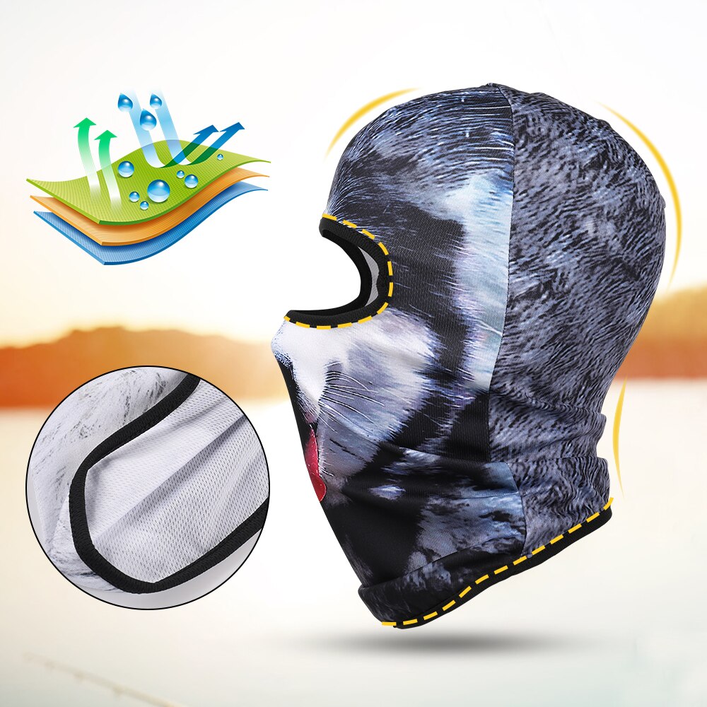 3d djur katt hund cykel hattar balaclava halloween snowboard vintervärmare vindtät hjälm liner helmask för män kvinnor