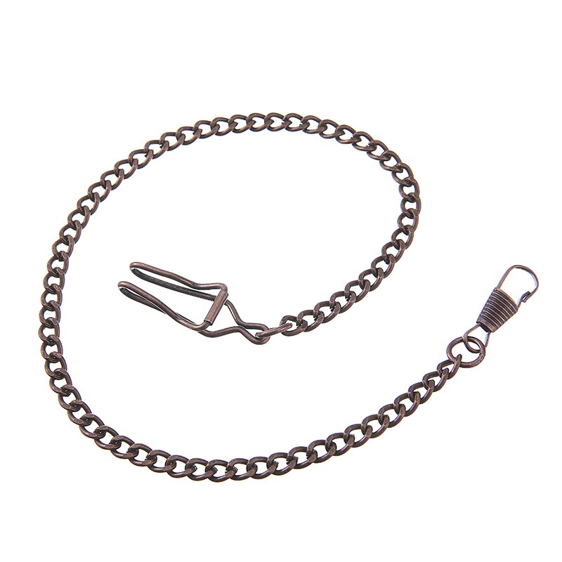 Alu lomme wacth kæde detaillegering lommeur holder halskæde kæde bronze / sølv vintage stil 5 farver til valg: Rød bronze