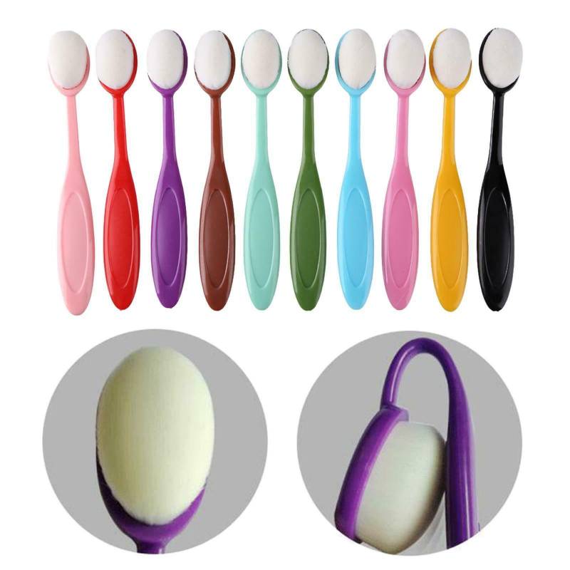 10pcs Craft Ink Blending Brush Colorful Painting Brush Dyes Blender Soft Bristle Brush for Artist Makeup Stamp Drawing Stencil