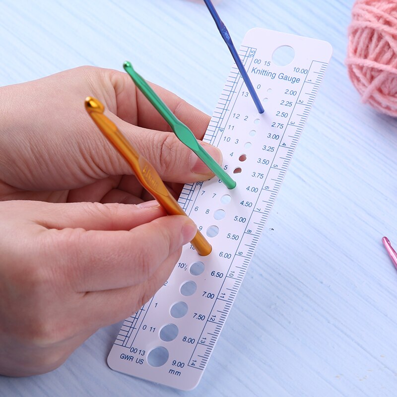 Rorgoto – règle numérique professionnelle en plastique, longueur 160mm, largeur 40mm, outil de mesure, pour mesurer le numéro d'aiguille du pull