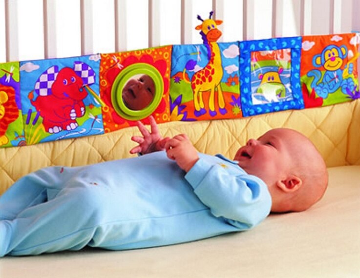 4-6 months Multi Animal Bumper pad Toys knowledge around multifunction fun and colorful bed Baby bedding YYT080