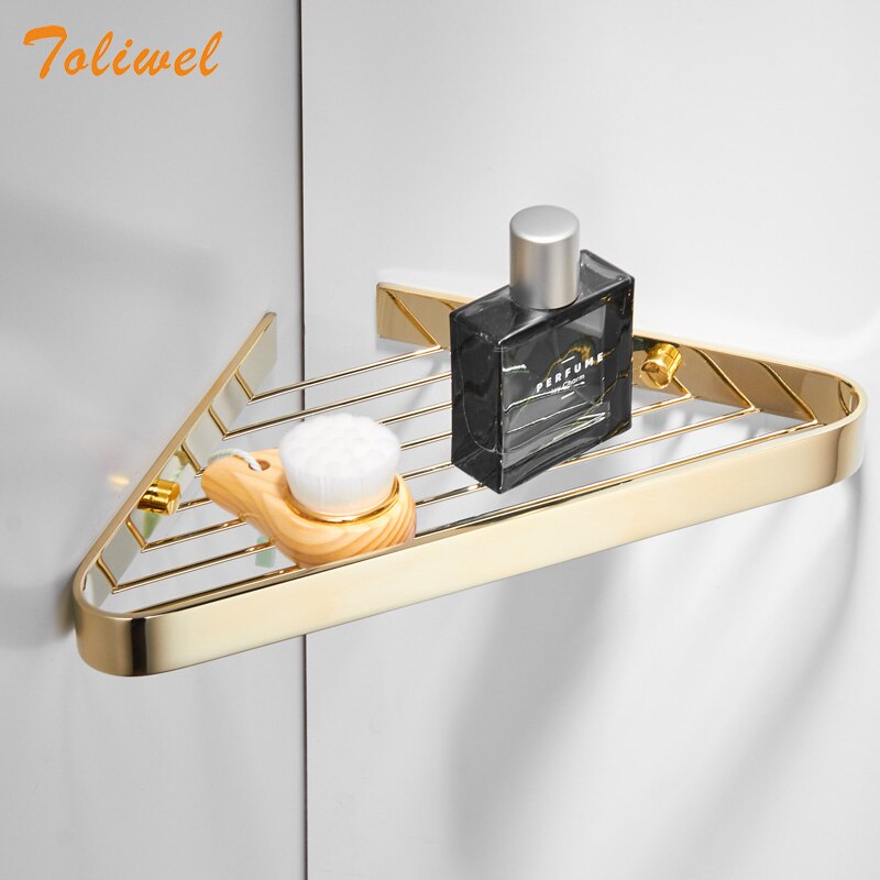 Bath Corner Shelf Antique Bronze Bathroom Shower Shelf Shampoo Holder Shelves Storage Shelf Rack Bathroom Basket Holder WF0019