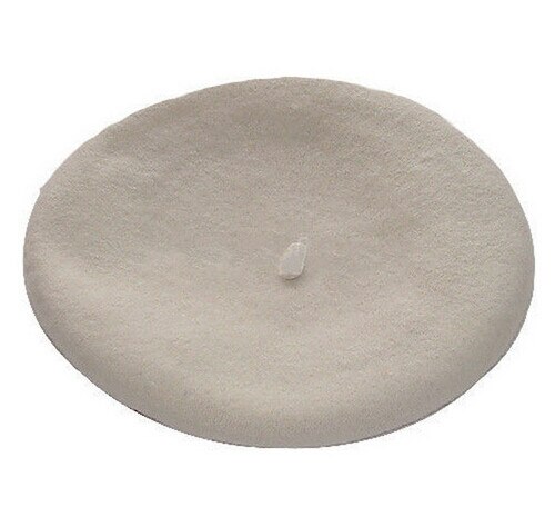 Kvinnor ull basker hatt söt enfärgad stilfull varm hatt: Beige