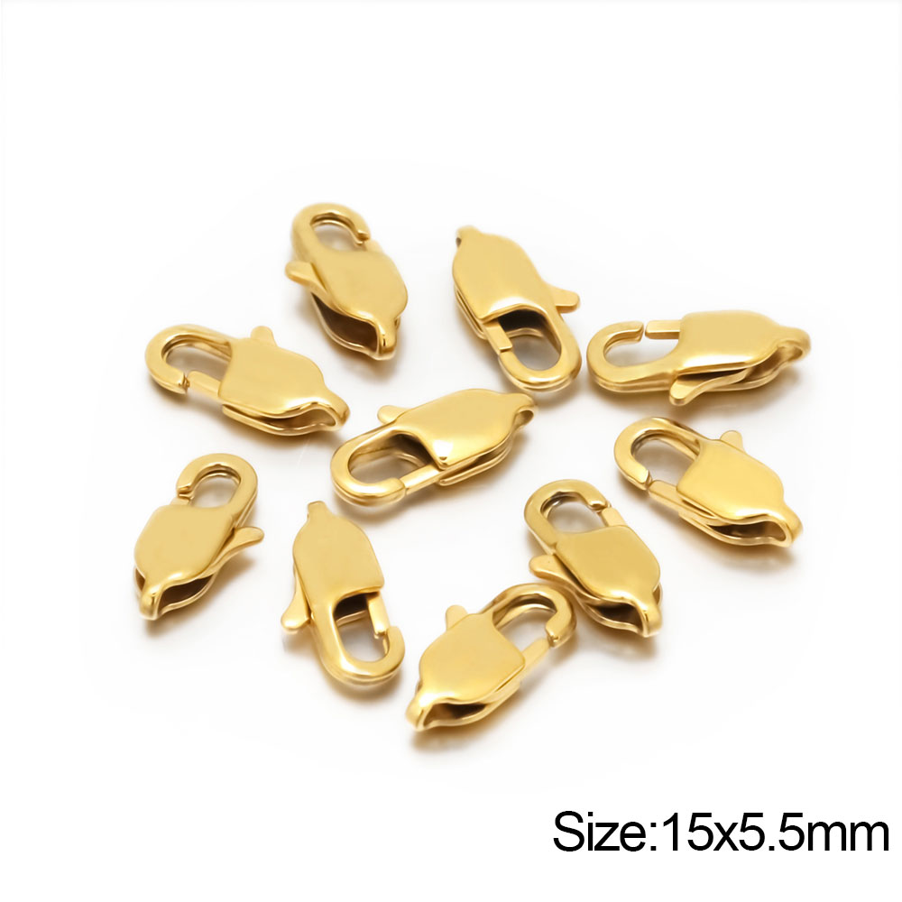 10 Stuks Rvs Polijsten Rechthoek Kreeft Sluitingen Haken Eindsluitingen Connectors Voor Diy Sieraden Maken Benodigdheden In Bulk: Rood