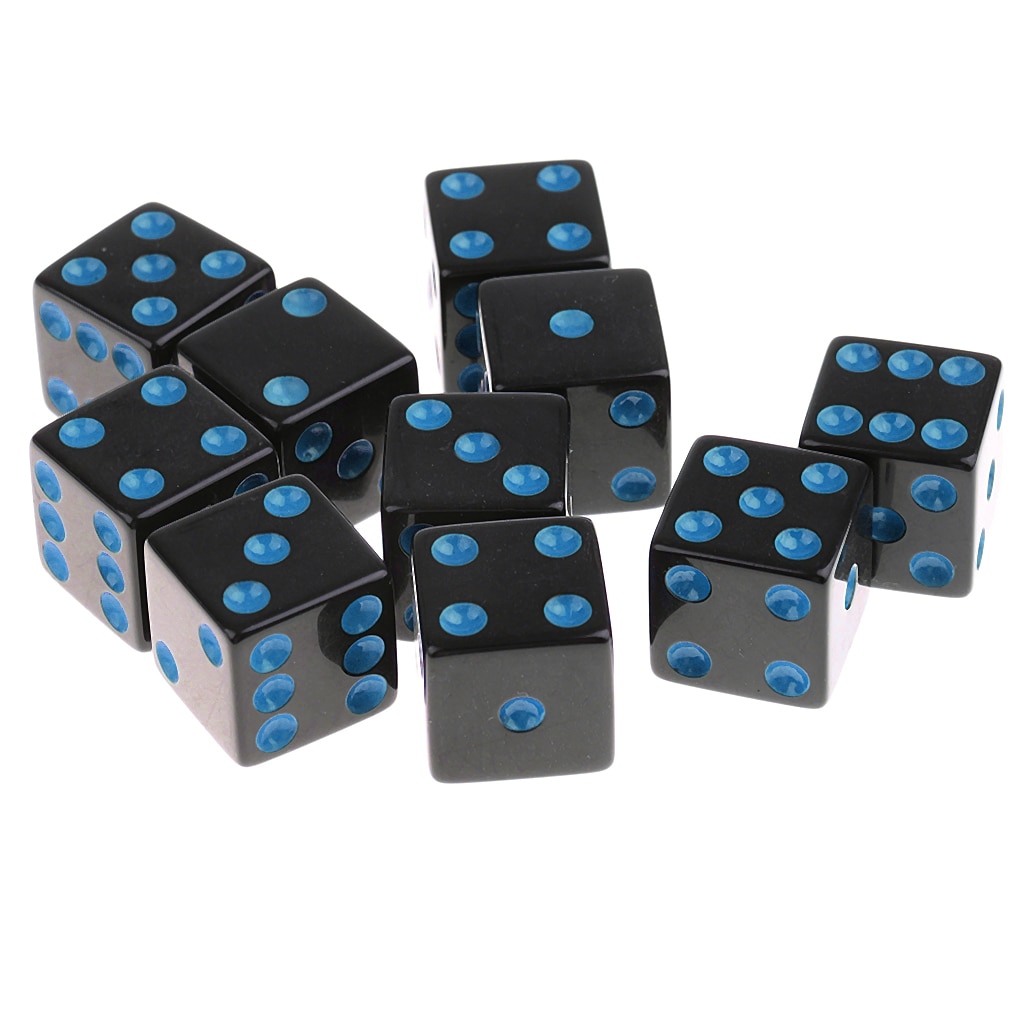 20Pcs Plastic Gestippelde Dices 16 Mm 6 Zijdig Sterven Voor Party Rol Playing Game Prop
