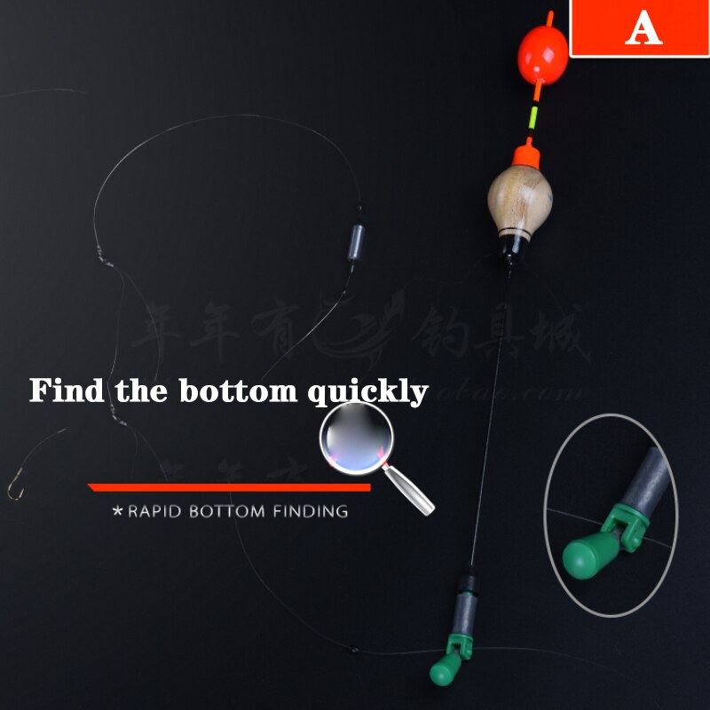 Big Carp Fishing Wooden Float Automatic Find The Bottom Portable Crucian Carp Fast Catfish Fishing Artifact High Sensitivity