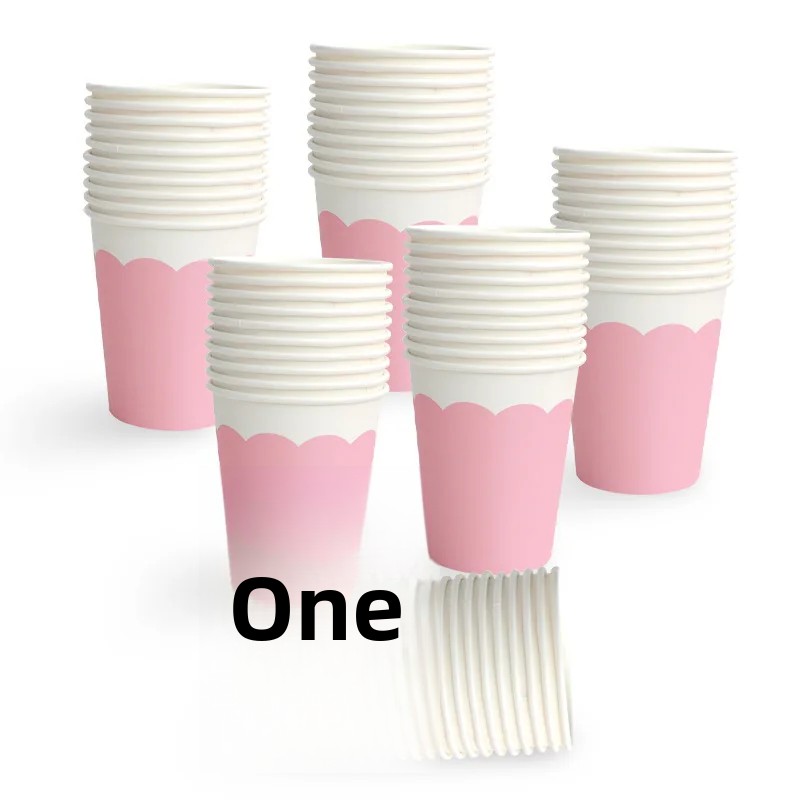 Effen papieren bordjes, bekers, servetten, tafelkleden en servies voor feestjes, kinderfeestjes en festivals.