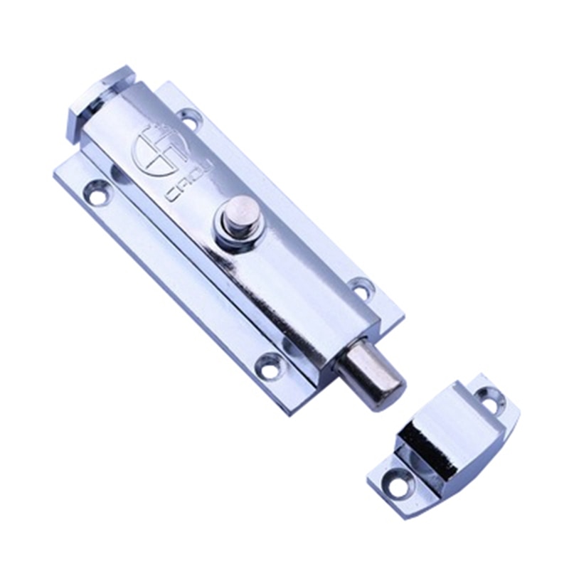 Long Silver Stainless Steel Door Latch Sliding Lock Bolt Latch Hasp Staple Gate Safety Lock