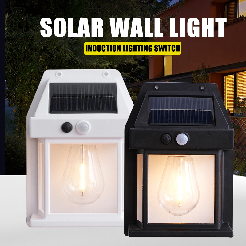 LED Solar Light Waterproof Outdoor Courtyard Lighting Wall Lamp Human Body Induction Tungsten Filament Lamp Lighting Street Lamp