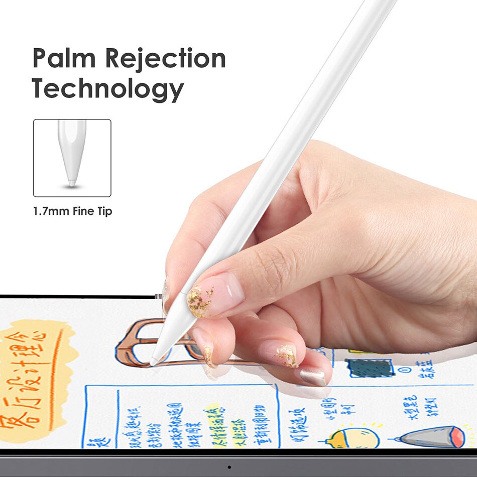 Newest Active Stylus Pen for Apple Pencil with Palm Rejection High Precise Rechargeable Digital Pencil for iPad Pro Air
