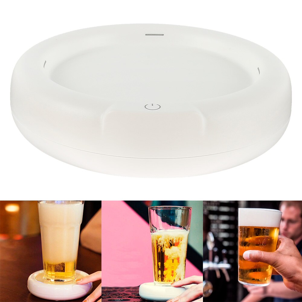 Electric beer foamer Portable Beer Foam Drinking Bubbler Ultrasonic Liquid Foam Machine Bubbler Tool Beer Cooler Decanter